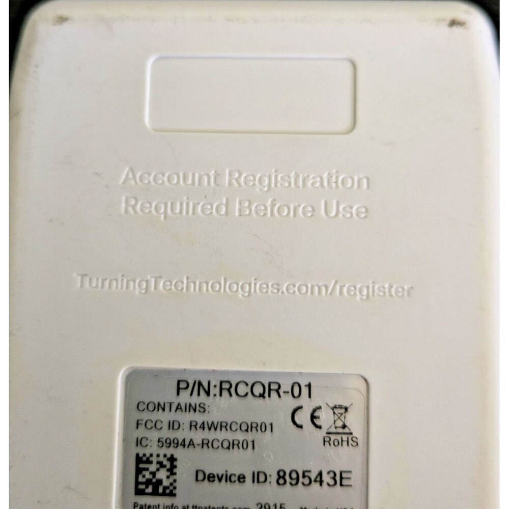 Turning Technologies QT Response Device RCQR01 LCD Interactive Clicker Remote - Picture 5 of 7